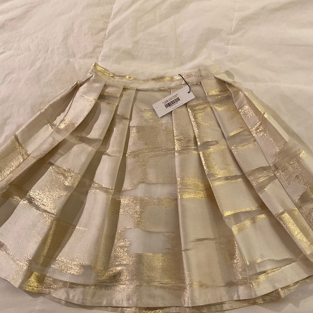 Abbey Glass Cream & Gold Skirt (M)
